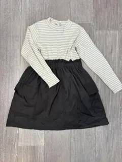 ストライプ長袖ワンピース 130cm