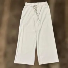 ヤマダヤ FENNEL オフホワイト ガウチョパンツ ゴムウエスト