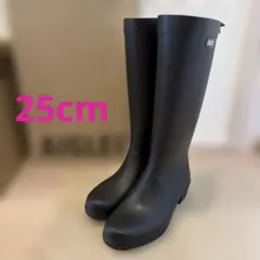 AIGLEエーグル ミリカ ヒールラバーロングブーツ 黒40 25cmのサムネイル
