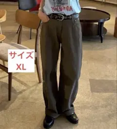 nugu mignon ベーシックコットンストレートフィットパンツ ブラウン