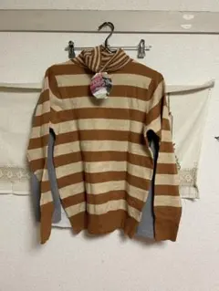 レディース　ボーダー　タートルネック　Mサイズ