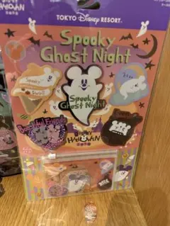 【セット】ディズニー ハロウィン2025 おばけ　ステッカー　メダリオン　メダル