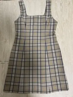 GU チェック柄ミニワンピース