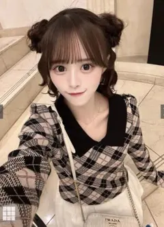 GRL グレイル アーガイル柄パワショルニットトップス［It70a］