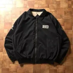 ダ*ー様 00s　US企業ロゴ　スイングトップ　ワークジャケット　ブラック　XL