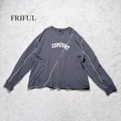 フリフル FRIFUL ゆるだぼロゴロンT 【XXL】 フリルデザイン ゆったり
