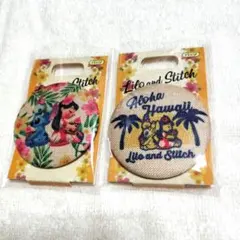 リロ＆スティッチ 刺繍缶バッジ 2種セット