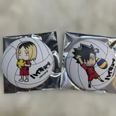 ハイキュー　トレーディングふかふか缶バッジ　黒尾&研磨