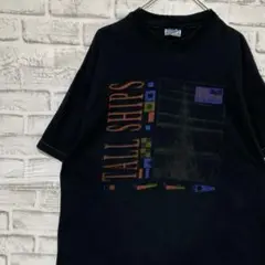 USA製90sヴィンテージTシャツ！シングルステッチ　ブラック半袖古着L20