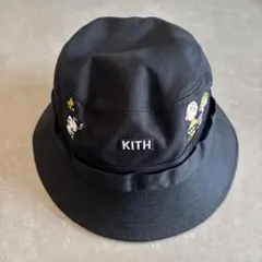 美品 KITH キス バケットハット モノグラム ブラック 美品 KITH キス バケットハット モノグラム ブラック