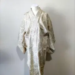 user_7372e3cd様専用　幾何学模様 ベージュ系 単衣着物
