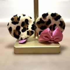 ミニー　ヒョウ柄　レオパード　ヘアピン