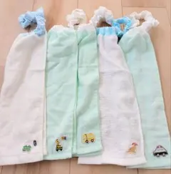 ハンドメイド　男の子用　おりこうエプロン　タオルエプロン　5枚セット　抗菌