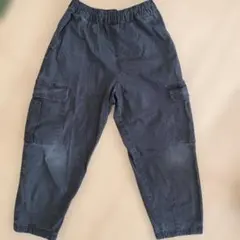ブラック　 カーゴパンツ 130センチ　男の子　女の子　ストレッチ