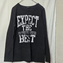 レディース トップス 黒 ブラック 長袖 Tシャツ