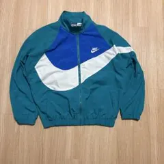 【90s 白タグ】NIKE ビッグスウッシュ ナイロンジャケット Mのサムネイル