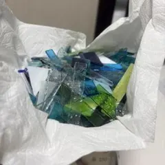ステンドグラス多色ガラス端材　900g