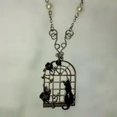 アクシーズファム　月夜の猫ネックレス　COL　シルバー