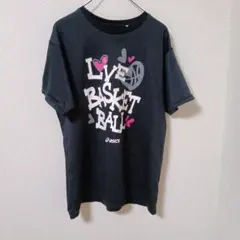 asics ♥アシックスバスケットボール Tシャツ 黒Lサイズ