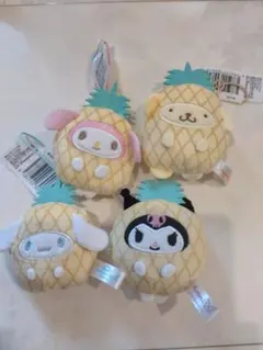 サンリオキャラクターズ フルーツきぐるみマスコット パイン 4種セット