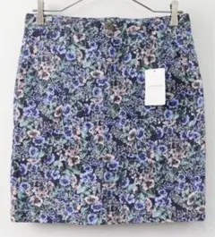 新品タグ付☆イエナ☆スカート・タイトスカート・ネイビー×花柄・サイズ４０