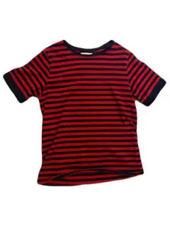 赤と黒のボーダー 半袖Tシャツ