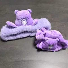 ケアベア パープルカラーヘアバンドとシュシュ セット売り