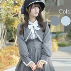 しまむら 眞白ありすちゃん 春のお嬢様 ボレロジャケット グレー LLのサムネイル