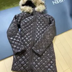ブラウン キルティング ダウンジャケットDUVETICA