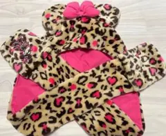 ディズニー ヒョウ柄 マフラーキャップ