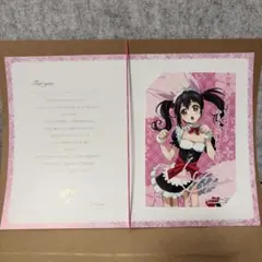 ラブライブ！　μ's　Loveca＋ 交換グッズ　特製メッセージカード ラブライブ！ μ's Loveca＋ 交換グッズ 特製メッセージカード 矢澤にこ