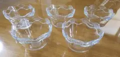 ガラスの器5点セット 昭和レトロ