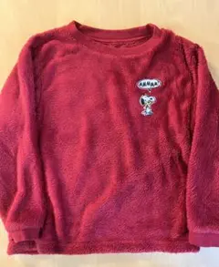 ユニクロ スヌーピー フリースパジャマ ルームウェア 130 上のみ