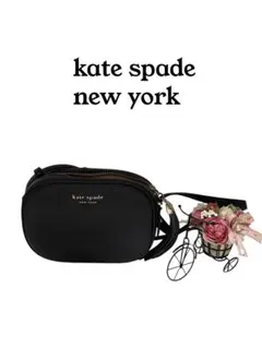 【美品】kate spade NewYorkレザー黒ショルダーバッグ ポシェット