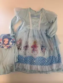 【新品】110cm キミとアイドルプリキュア　パジャマ　ドレス　水色　長袖