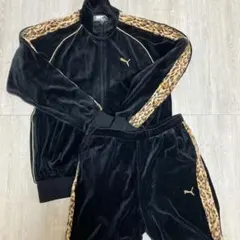 PUMA ベロア×レオパード トラックジャケットセットアップ