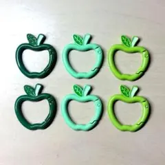キ*ン様 6個入り☆ グリーンアップル カラビナ キーリング Mrs 青りんご