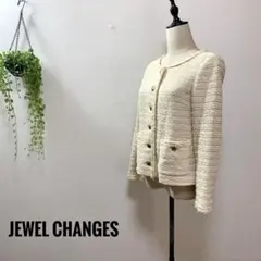 B120 jewel changes ジャケット ラメ ノーカラージャケット