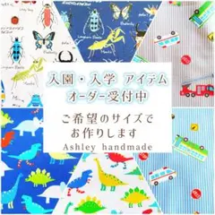 サイズオーダー 入園 入学 ハンドメイド レッスンバッグ 着替え袋 車 恐竜
