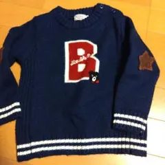 DOUBLE.B ネイビー ニットセーター