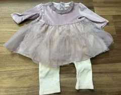 プティマイン　ベビー　トップス　パンツセット　チュール　ベロア　80cm