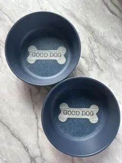 TarHong 犬用フードボウル 2個セット GOOD DOG