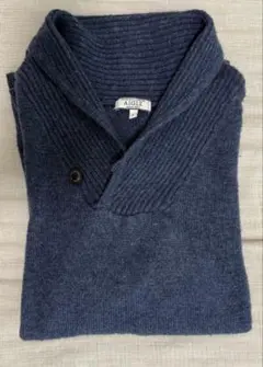AIGLE ニットセーター L ネイビー シャツカラー