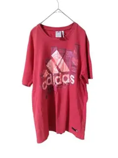 こ*♡様 adidas グラフィックTシャツ 赤 Lサイズ