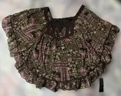 花柄 五分袖　チュニック　トップス　未使用タグ付き