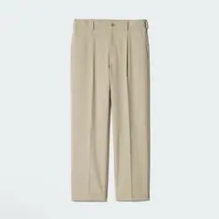 ユニクロ　タックワイドパンツ ベージュ