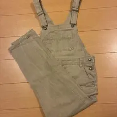 オーバーオール　サロペット　ベージュ　デニム