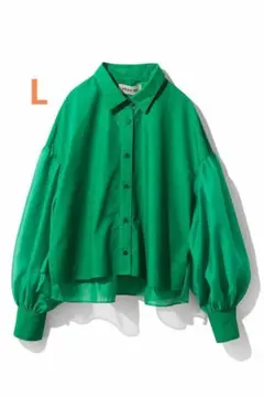 MEDE19F オーガンジーコンビシャツ フェリシモ