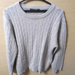 SENSE OF PLACE グレー ニットセーター Lサイズ