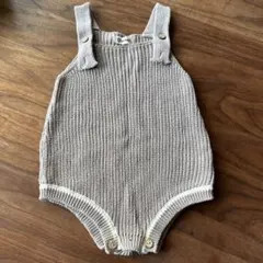 BBAMMA グレー ニットロンパース
